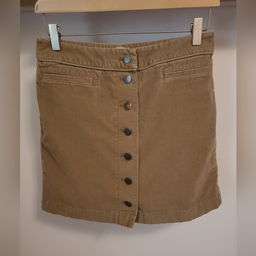 Wilfred Tan Button-Front Skirt